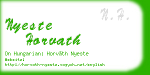 nyeste horvath business card